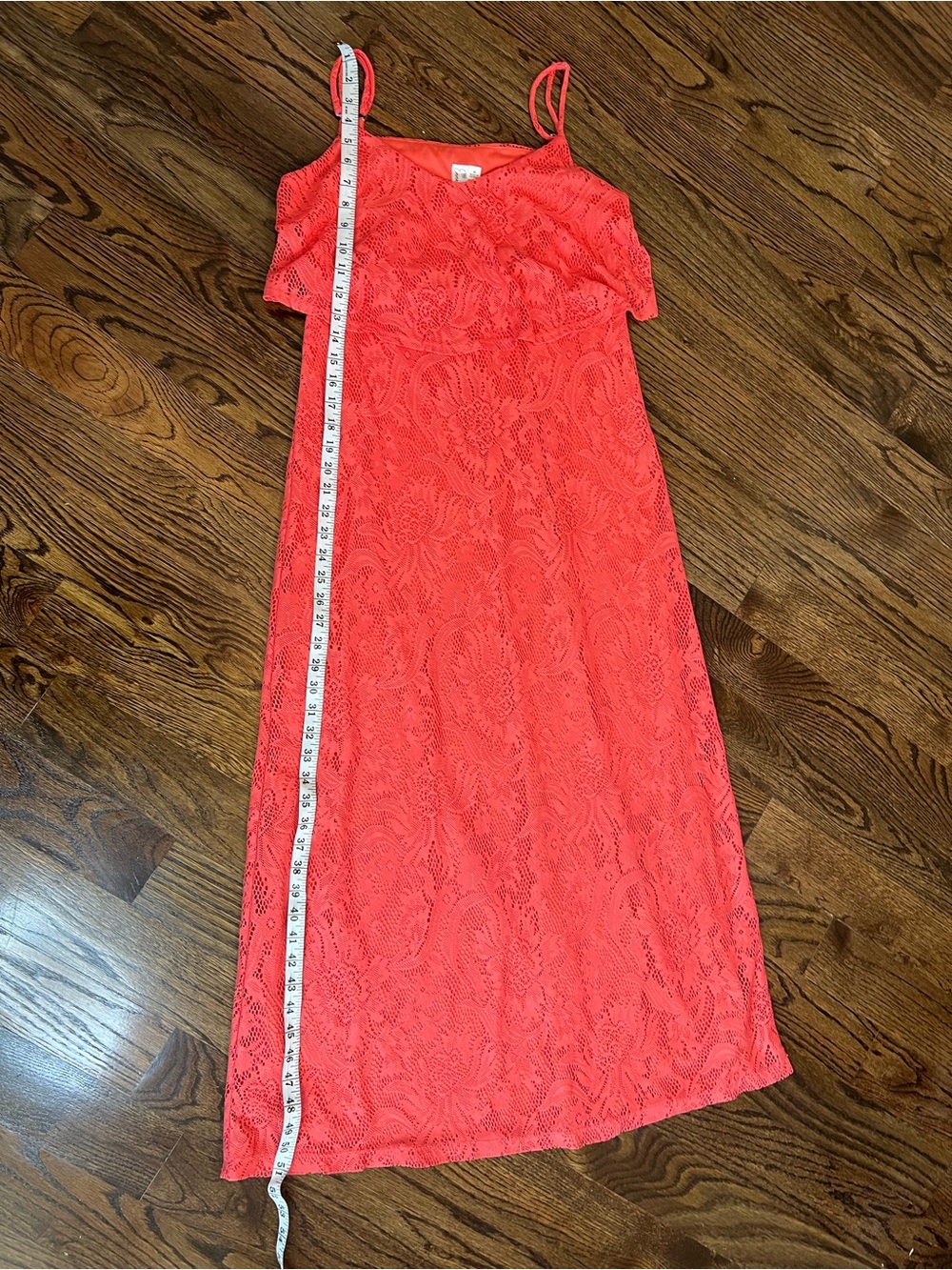 Emma & Michele Coral Lace Maxi Dress - Picture 8 of 10